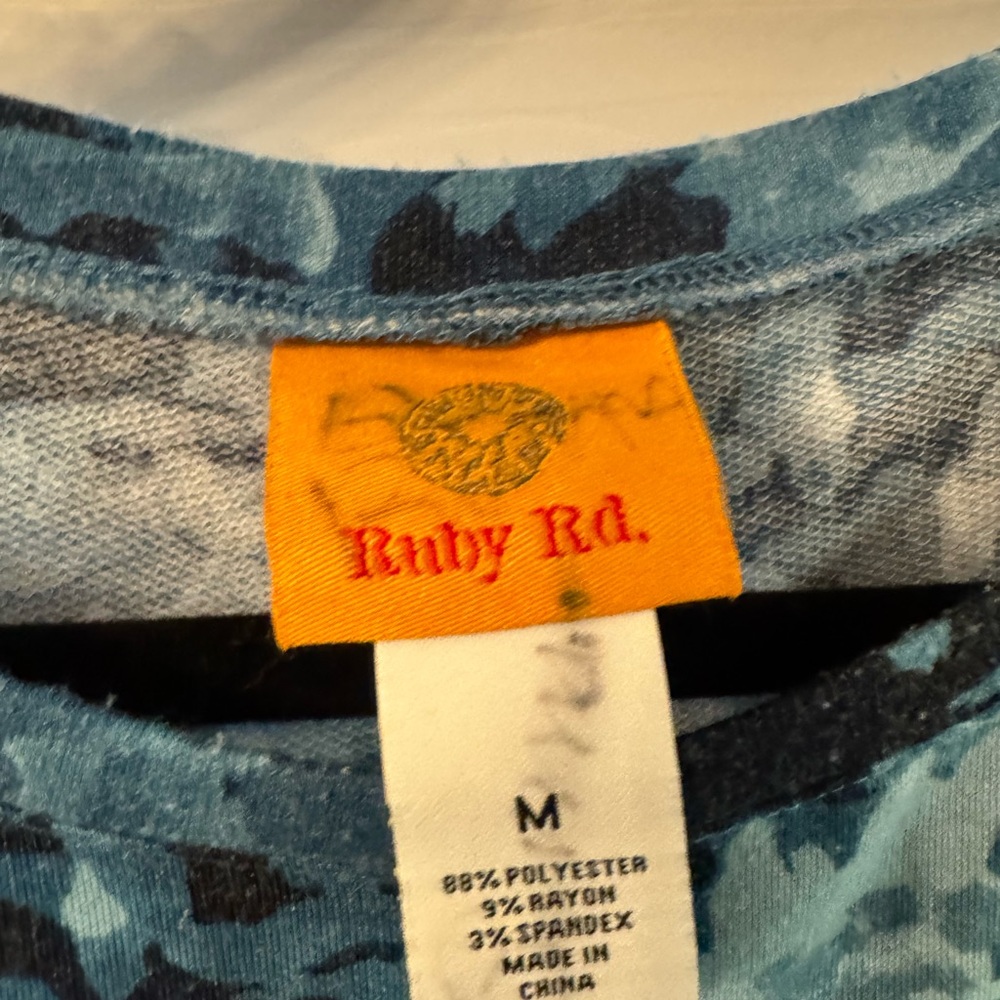 Ruby Rd. Blue Camouflage Mini Dress - Picture 3 of 3